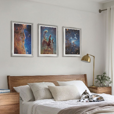 Set di 3 quadri Paesaggi spaziali delle galassie