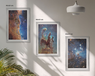 Set di 3 quadri Paesaggi spaziali delle galassie
