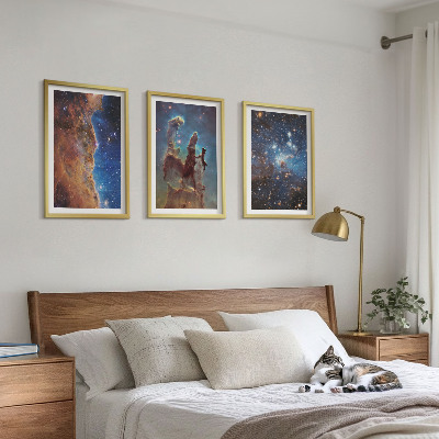 Set di 3 quadri Paesaggi spaziali delle galassie