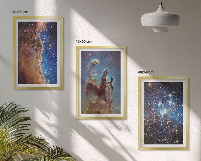 Set di 3 quadri Paesaggi spaziali delle galassie