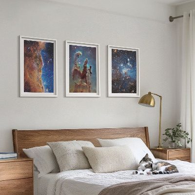 Set di 3 quadri Paesaggi spaziali delle galassie