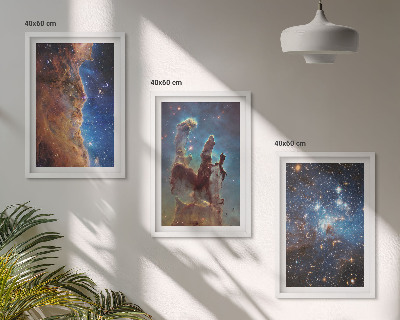 Set di 3 quadri Paesaggi spaziali delle galassie