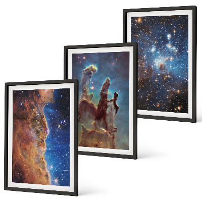 Set di 3 quadri Paesaggi spaziali delle galassie