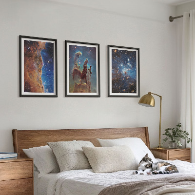 Set di 3 quadri Paesaggi spaziali delle galassie
