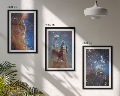 Set di 3 quadri Paesaggi spaziali delle galassie