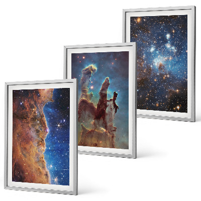 Set di 3 quadri Paesaggi spaziali delle galassie
