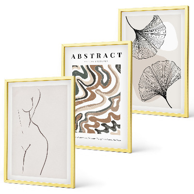 Composizione di quadri Forme astratte di motivi boho