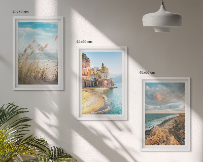 Composizione di quadri Paesaggi spiaggia scogliere città