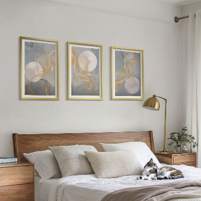 Set di quadri incorniciati Motivi astratti onde cerchi