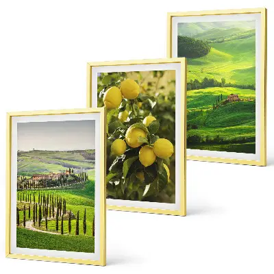 Set di quadri incorniciati con stampa di agrumeti e colline italiane