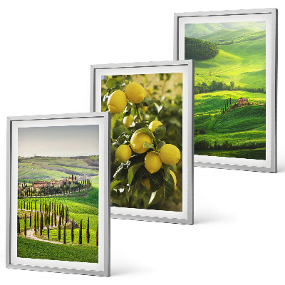 Set di quadri incorniciati Agrumeti e colline italiane