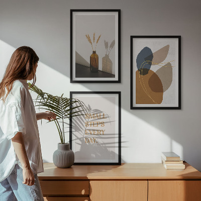 Set di 3 quadri Insieme di forme astratte