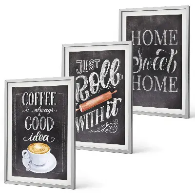 Set di quadri incorniciati caffettiera a rullo con tema calore domestico