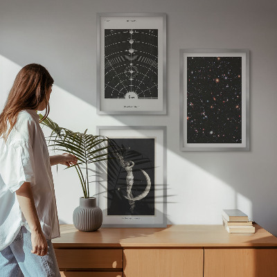 Composizione di quadri figura notturna del sistema solare