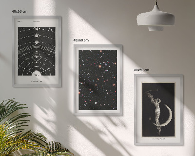 Composizione di quadri figura notturna del sistema solare