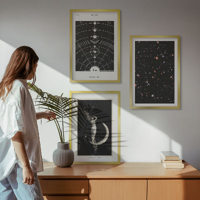 Composizione di quadri figura notturna del sistema solare
