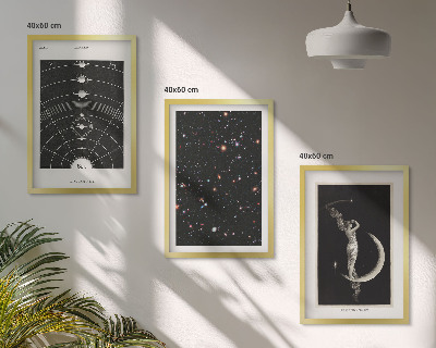 Composizione di quadri figura notturna del sistema solare