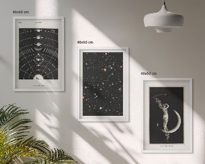 Composizione di quadri figura notturna del sistema solare