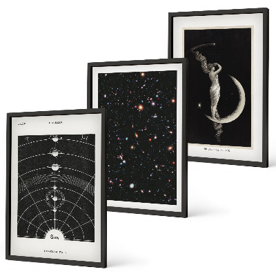 Composizione di quadri figura notturna del sistema solare