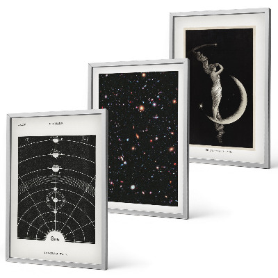 Composizione di quadri figura notturna del sistema solare