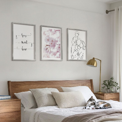Composizione di quadri Fiori famiglia minimalista