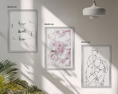 Composizione di quadri Fiori famiglia minimalista