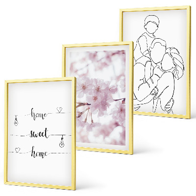 Composizione di quadri Fiori famiglia minimalista