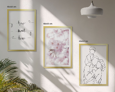Composizione di quadri Fiori famiglia minimalista