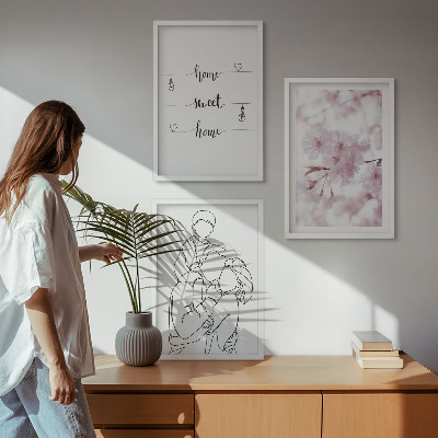 Composizione di quadri Fiori famiglia minimalista