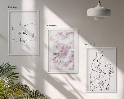 Composizione di quadri Fiori famiglia minimalista
