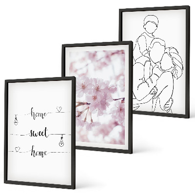 Composizione di quadri Fiori famiglia minimalista