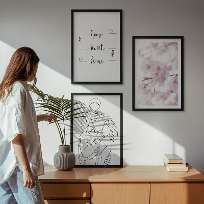 Composizione di quadri Fiori famiglia minimalista