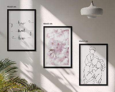 Composizione di quadri Fiori famiglia minimalista
