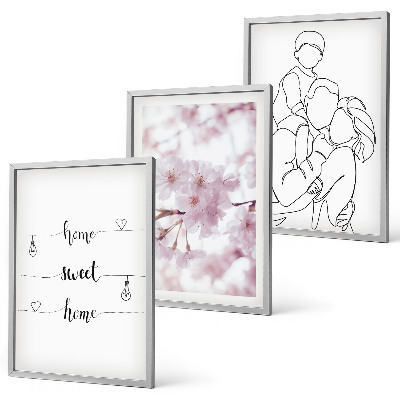 Composizione di quadri Fiori famiglia minimalista