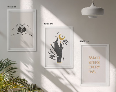 Set di 3 quadri Illustrazioni minimaliste in stile boho
