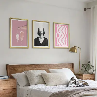 Composizione di quadri ritratto elegante con champagne e relax
