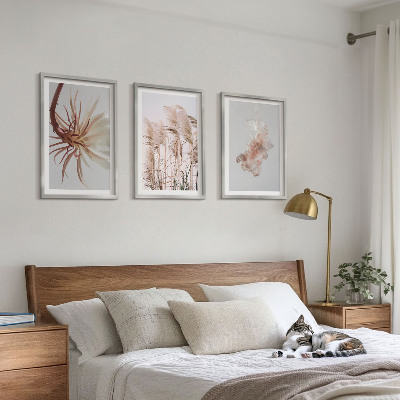 Set di quadri incorniciati Sfondo chiaro con fiori d'erba