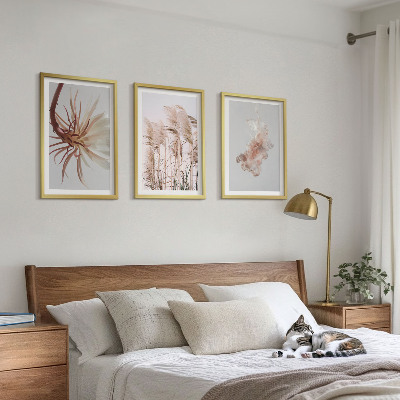 Set di quadri incorniciati Sfondo chiaro con fiori d'erba