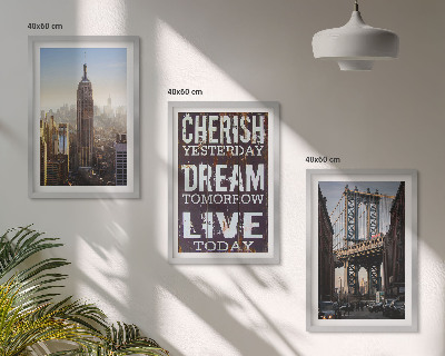 Set di 3 quadri citazione sui paesaggi di New York