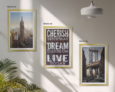 Set di 3 quadri citazione sui paesaggi di New York