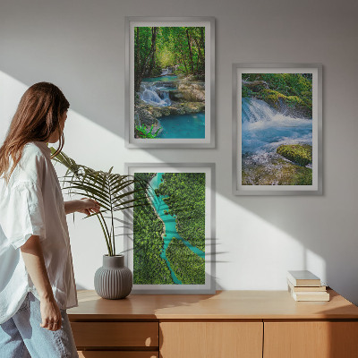 Composizione di quadri Foreste verdi, acque cristalline