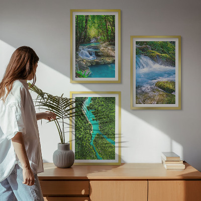 Composizione di quadri Foreste verdi, acque cristalline