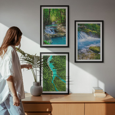 Composizione di quadri Foreste verdi, acque cristalline