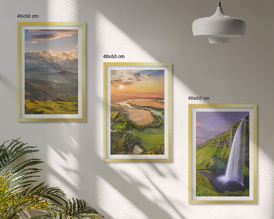 Set di quadri incorniciati fiumi di montagna cascate natura