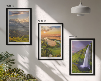 Set di quadri incorniciati fiumi di montagna cascate natura