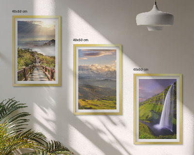 Composizione di quadri Paesaggi montani con cascata