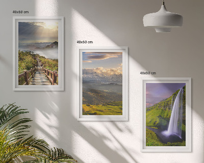 Composizione di quadri Paesaggi montani con cascata