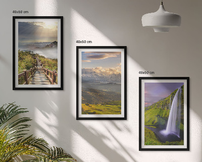 Composizione di quadri Paesaggi montani con cascata