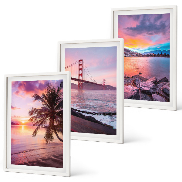Composizione di quadri Paesaggio del ponte al tramonto