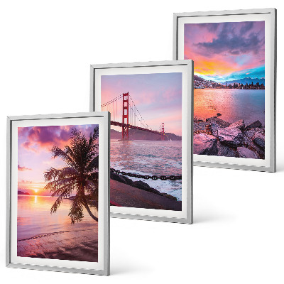 Composizione di quadri Paesaggio del ponte al tramonto